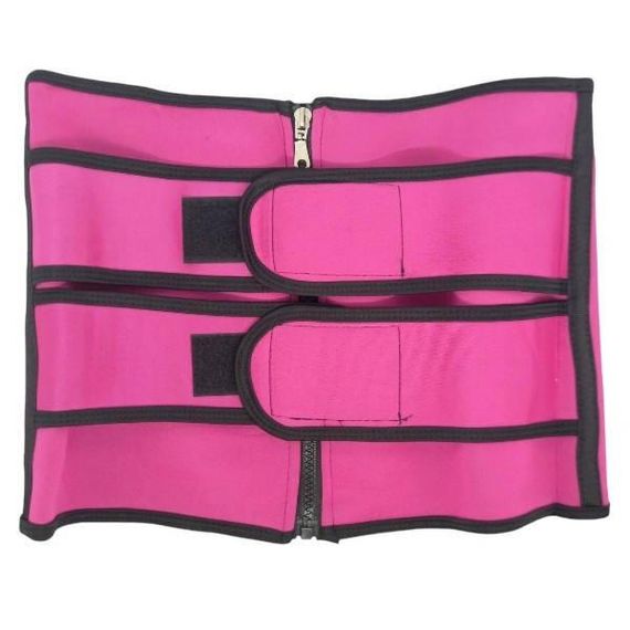 Стягуючий пояс для схуднення Waist training corset Рожево-чорний L