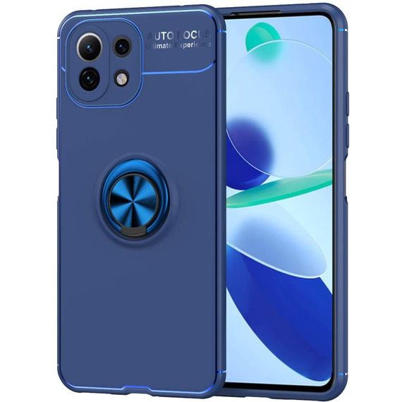 TPU чехол Deen ColorRing під магнітний тримач (opp) для Xiaomi Mi 11 (Синій)