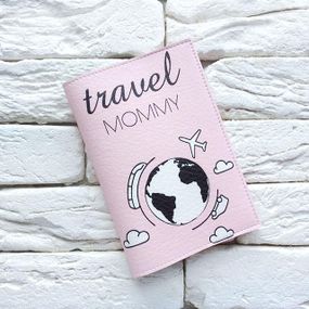 Обложка для паспорта Travel mommy 3 (розовый)