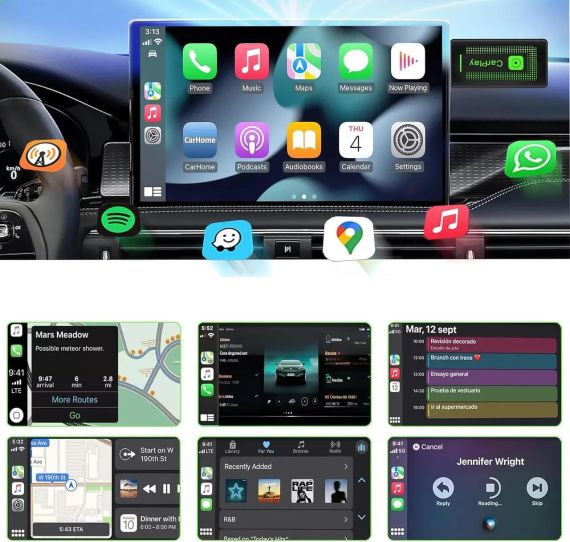 Бездротовий адаптер CarPlay Lyssiefeel USB-C для iPhone iOS 10+ (авто з 2016 року, Plug & Play) | Зображення 5