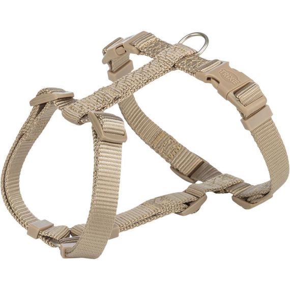 Шлея Trixie Premium H-harness для собак XXS–XS 20–32 см 10 мм пісочний