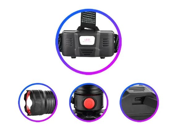 Налобний ліхтар Потужний акумуляторний Bailong BL-8103 (47906-8103_227) | Зображення 3