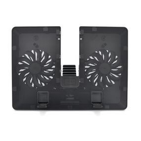 Підставка під ноутбук DeepCool U PAL, 10-15,6", 2*140mm 1000±10% RPM, корпус пластик+алюміній, 390 х 280 х 27.5 mm, Black, Box