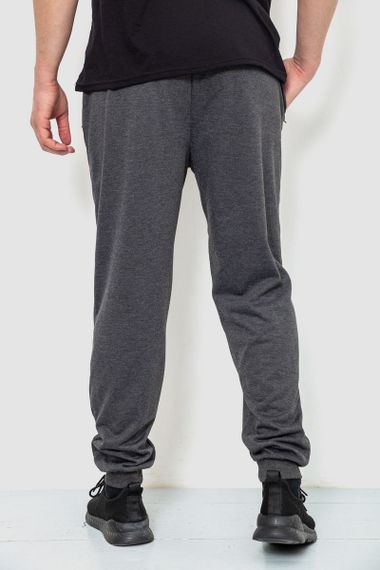 Спорт штани чоловічі двонитка, колір темно-сірий, 244R41298 | Зображення 3