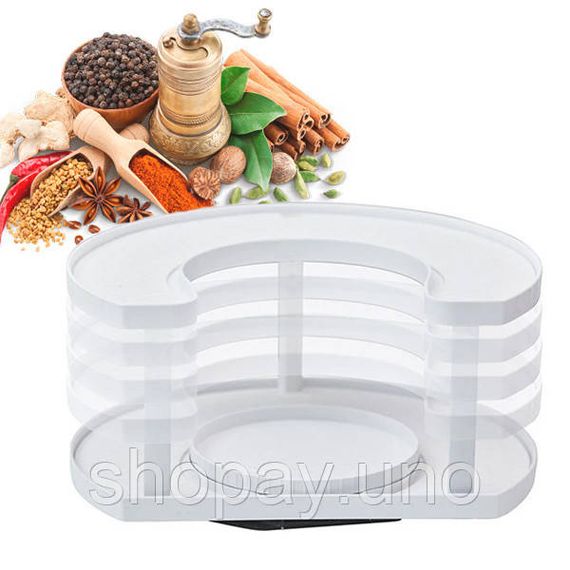 Спецовница Spice Spinner Two-Tiered Spice Organizer, Поворотная подставка для специй, Карусель для специй MA-36 | Зображення 4