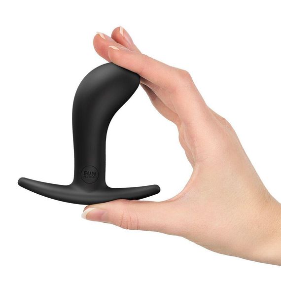 Анальна пробка Fun Factory BOOTIE M Black, діаметр 3,3 см, тонкий обмежувач Sex Aura | Зображення 1