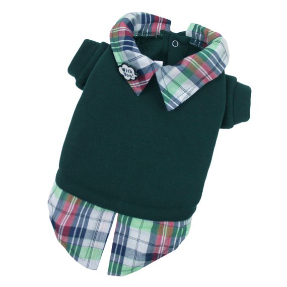 Толстовка з сорочкою смарагд Y-295 | Зображення 3