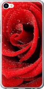 Чехол на Meizu M3x Красная роза "529u-633-17620"