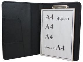 Папка для документов из эко кожи Portfolio, Украина черная