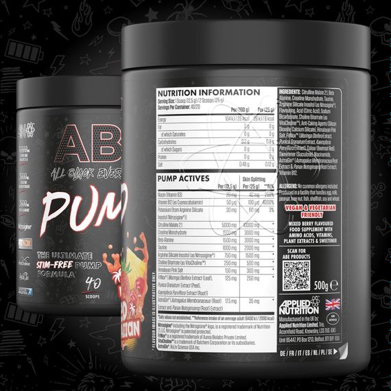 Предтренировочный комплекс Applied Nutrition ABE Pump 500 g (Red Hawaiian) | Зображення 1