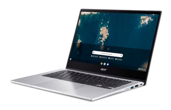 Ноутбук Acer Chromebook Spin CP314-1HN 14' FHD IPS, Intel C N4500, 8GB, F128GB, UMA, ChromeOS, сріблястий (NX.AZ3EU.002) | Зображення 2