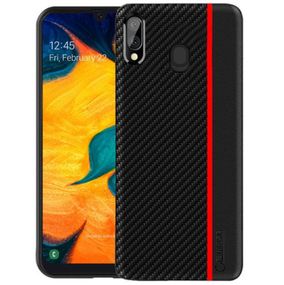 Чехол накладка Primo Cenmaso для Samsung Galaxy M20 2019 ( SM-M205 ) - Black&Red