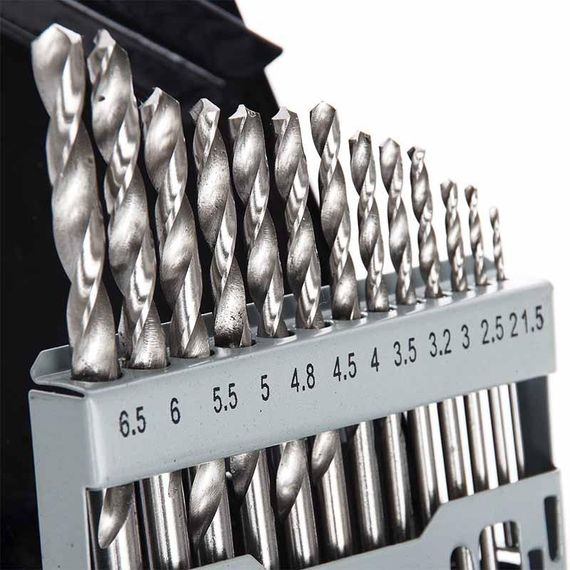 Набір свердел для металу Р6М5 метал бокс 1,5-6,5 мм 13 шт APRO 8102011 | Зображення 1