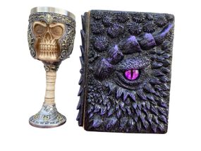 Подарунковий набір Келих 3D Череп у Шоломі та Блокнот 3D «Око Ілюзій»