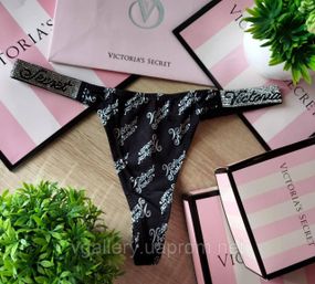Женские стринги Victoria's Secret со стразами, женские стринги Виктория Сикрет со стразами, стринги женские L,