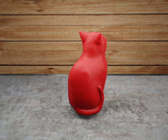 Статуэтка сидящий кот Красный, 200 | Зображення 2