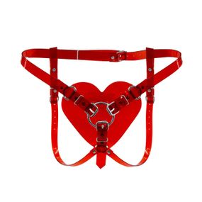 Трусики Серце для страпону Feral Feelings - Hearts Strap-on Belt Red Trasparent sexstyle