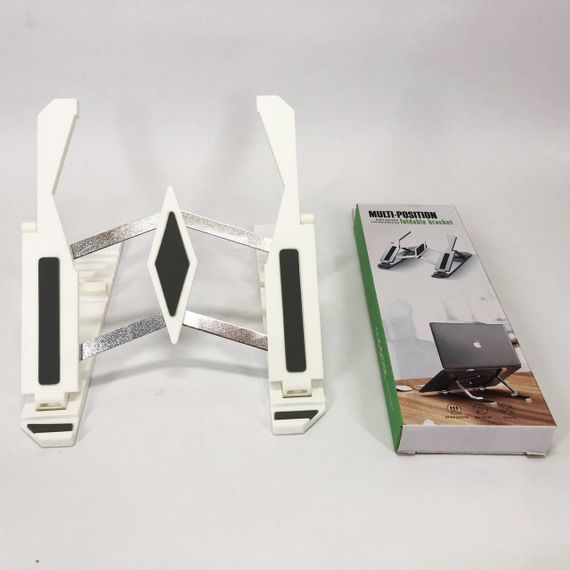 Підставка для ноутбука Multi-Position foldable bracket JC-25 8х22смСтильна підставка. Колір: білий | Зображення 1