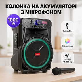 Портативна колонка SS-7272 акустична система з караоке акумуляторна + USB/SD/TF/Bluetooth/TWS SP-39