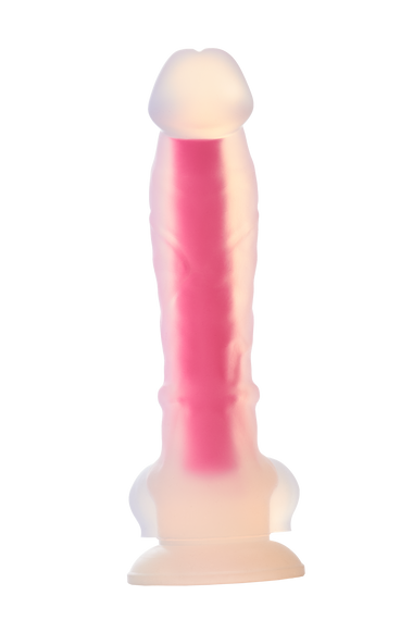 Фалоімітатор Dream Toys, що світиться RADIANT SOFT SILICONE GLOW IN THE DARK DILDO LARGE PINK | Зображення 4