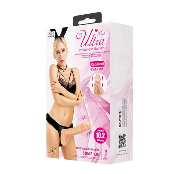 Страпон з вібро BAILE-Strap On RealDeal 10.2 Sex Aura | Зображення 1