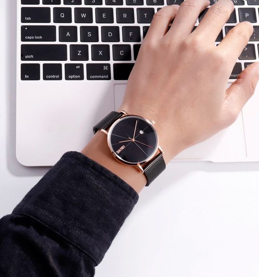 Годинник S2kmei 9183RGBK Black-Rose Gold | Зображення 3
