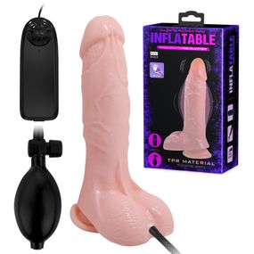 Реалістичний вібратор - Inflatable Vibrating Dildo Flesh sexstyle