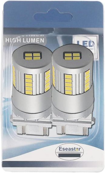 Світлодіодні лампи Eseestar T25 3157 P27/7W білого кольору 6000 K з вбудованим резистором і чипом 34LED-SMD3020 | Зображення 1