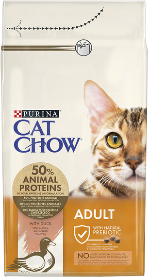 Сухий корм Purina Cat Chow Adult для дорослих котів, качка 1.5кг | Зображення 1