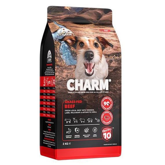 Сухий беззерновий холістик корм Charm Grass-Fed Beef Чарм бичків вигодуваних на траві для собак 2 кг.