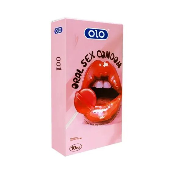 Презервативи OLO ультратонкі 001 оральні з полуничним смаком 10шт Sex Aura | Зображення 2