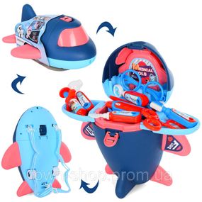 Игровой набор Доктор L666-58 стол 31-31-28 см, инструменты,самолет