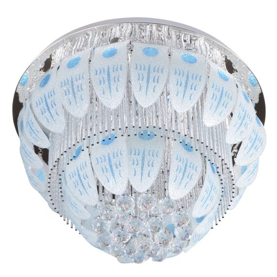 Люстра потолочная хрустальная с пультом LED E14 40W WH (BCL-640C/6)
