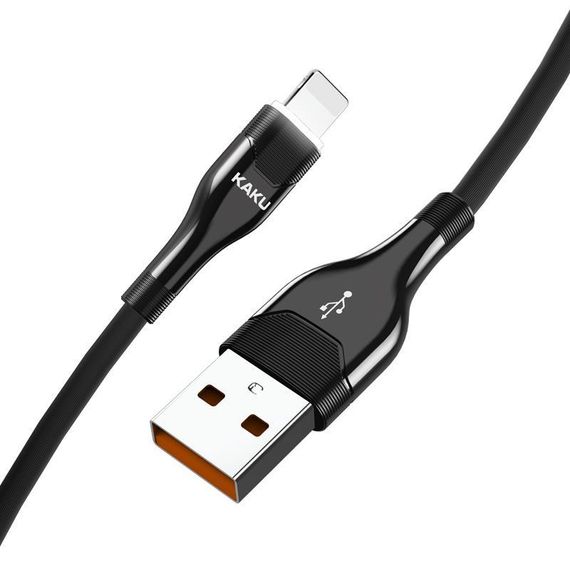USB кабель Kaku KSC-223 USB - Lightning 1.2m с подсветкой - Black | Зображення 2