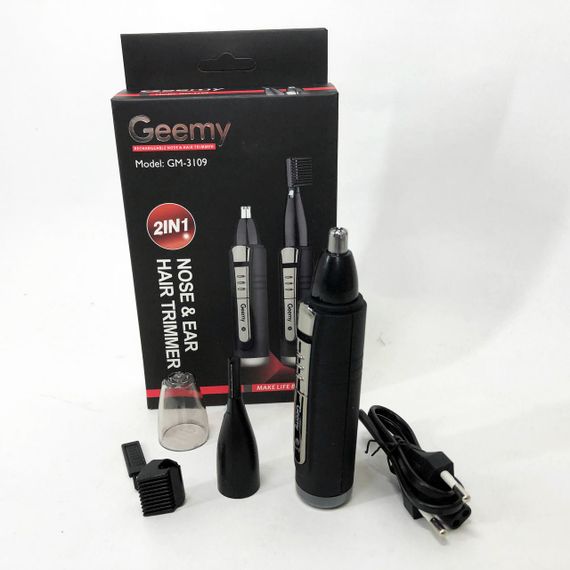 Бритва тример для носа і вух GEMEI GM-3109 2в1, Тример для бороди голови і носа скронь шиї HC-49 | Зображення 5