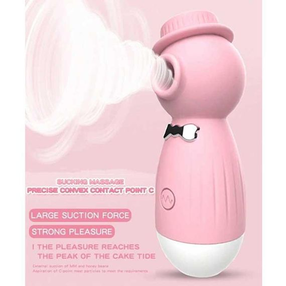 Кліторальний вакуумний вібратор в капелюшку Wo-sex Lilo USB - Рожевий | Зображення 1