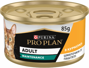Влажный корм Purina PRO PLAN Adult для взрослых котов, паштет с курицой 86г