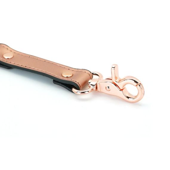 Хрестовина для фіксації Liebe Seele Rose Gold Memory Hog Tie, натуральна шкіра, рожеве золото Sex Aura | Зображення 3