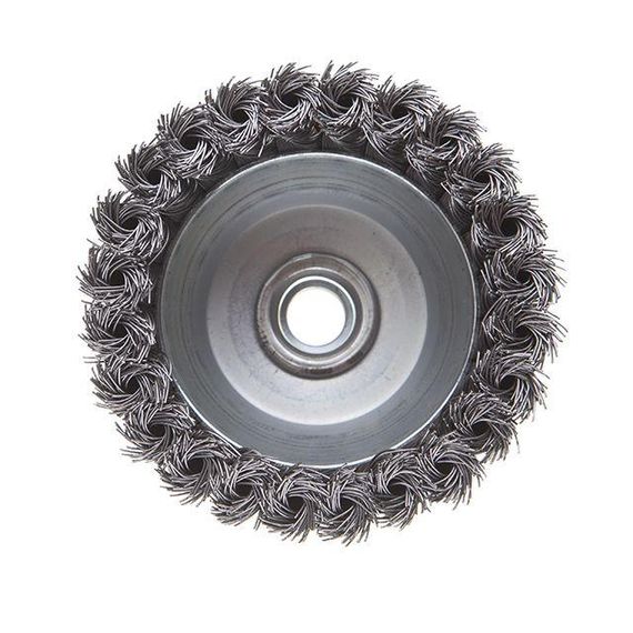 Щітка чашкова 100 мм, для КШМ, М14 (пучки крученого дроту) INTERTOOL BT-2100 | Зображення 1