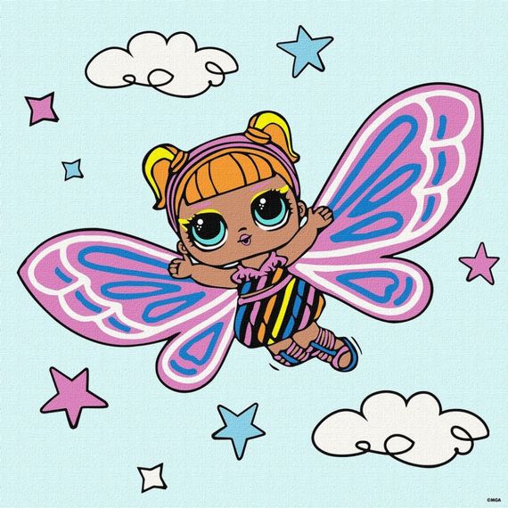 Картина за номерами "L.O.L. Surprise! O.M.G. Fairies Flutterstar" KHO1090, 40х40 см