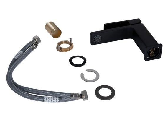 Змішувач для раковини Qtap Gemini QTGEM270BLM45674 Black Matt | Зображення 2