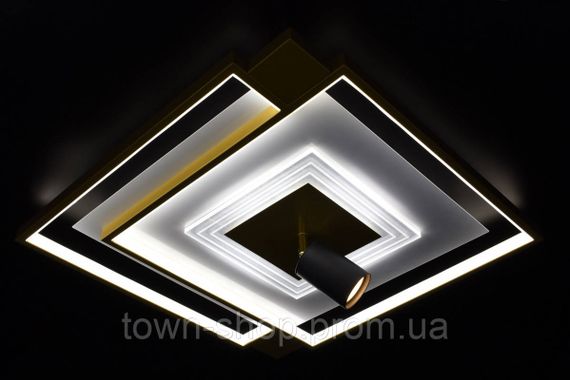 Люстра потолочная LED с пультом 310-500*500-k Золото 15х50х50 см. | Зображення 5