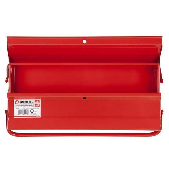 Ящик для інструментів металевий 450 мм, 3 секції INTERTOOL HT-5043 | Зображення 5