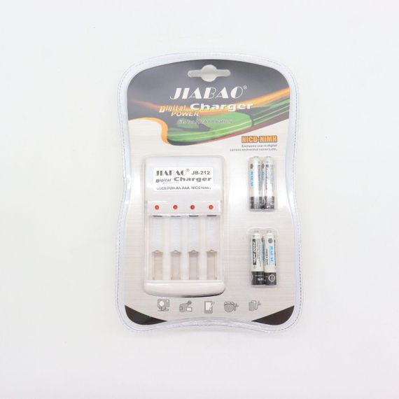 Зарядний пристрій для акумуляторів АА та ААА + 4 акумулятори ААА (1,2В, 600мАч), Jiabao JB-212 / Зарядка для акумуляторниїх | Зображення 9