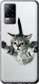Чехол на Vivo V21E Летящий котёнок "2322u-2375-17620"