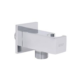 Підключення з тримачем для шланга Qtap Spojeni прямоугольне QTCRMBH130 Chrome (Fixsit)