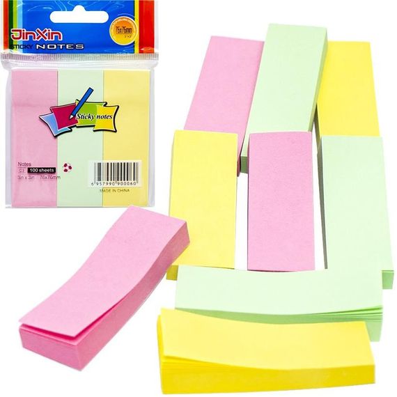 Бумага для заметок "Стикеры" C3-3, 25 х 76 мм, 100 листов