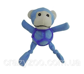 Іграшка для собак Croci Animal Ball блакитна мавпа плюш/силікон 30 см C6098703