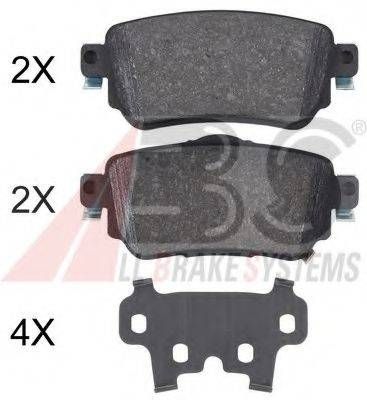 Колодка гальм. диск. NISSAN X-TRAIL T32 задн. (вир-во ABS) A.B.S. 35063 на NISSAN QASHQAI (J11, J11_)