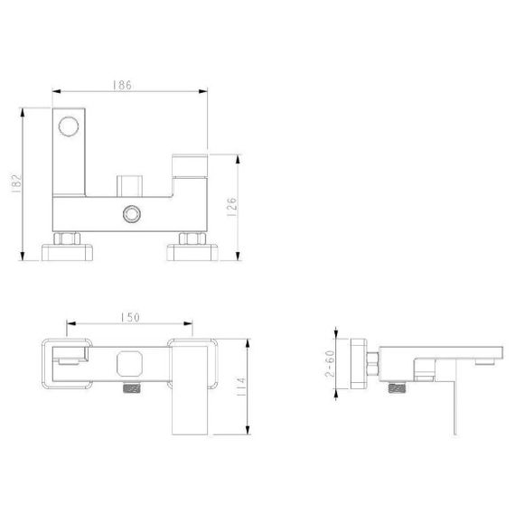 Змішувач для ванни WEZER PRO3B-02 | Зображення 1